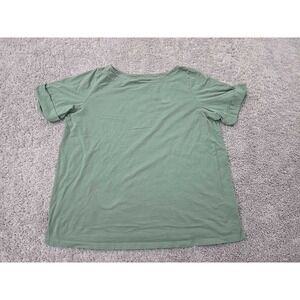 Woman Within Shirt‎ Womens 1X PLUS Cuffed Short Sleeve Casual